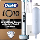 Oral-B iO10 White Electric Toothbrush, 3 Brushes, 1 Travel Case Charger, 1 White Pouch, 1 Brush Holder - 1