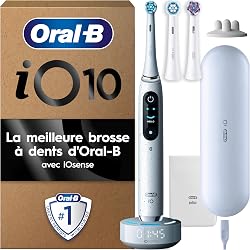 Oral-B iO10 White Electric Toothbrush, 3 Brushes, 1 Trave…