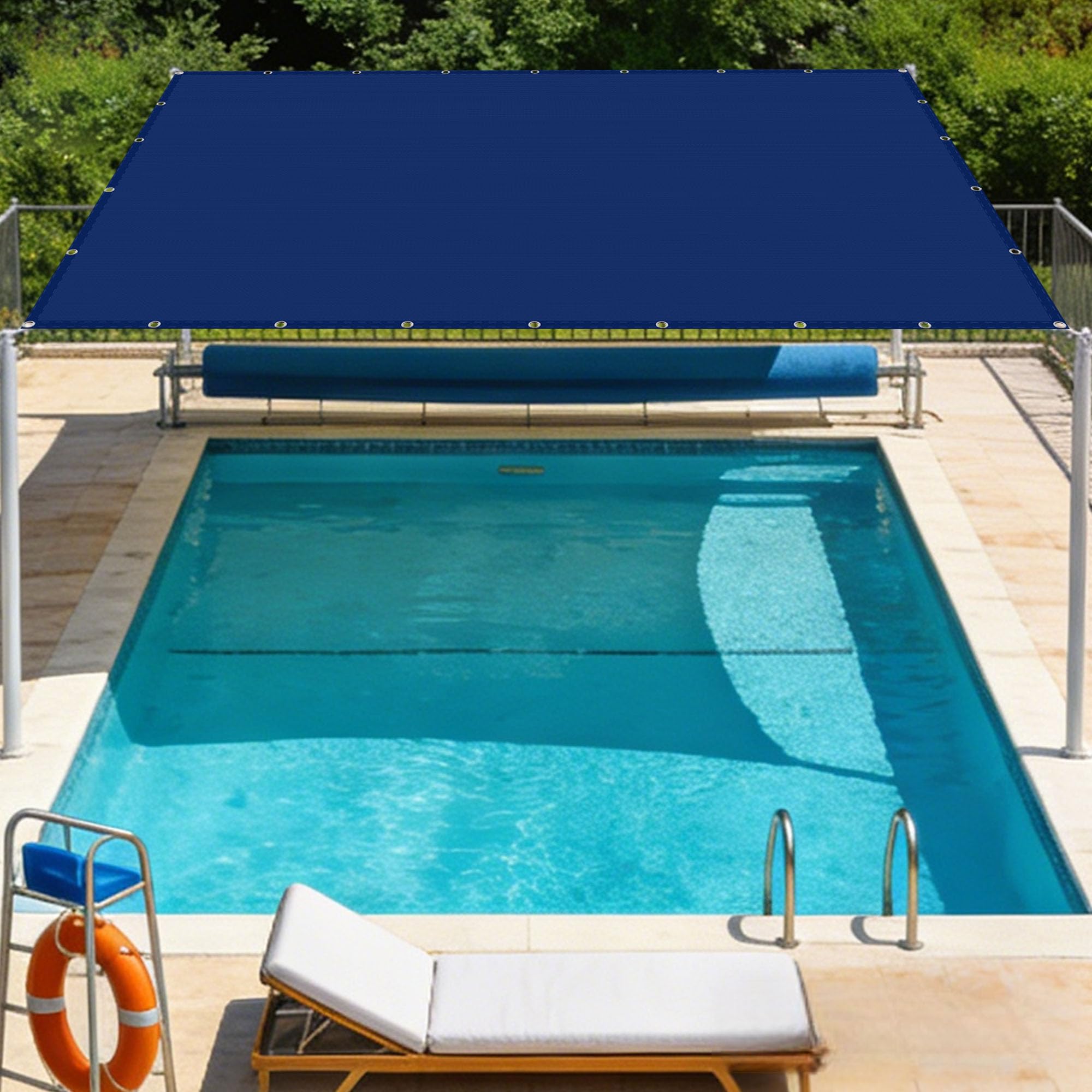 Toile ombrage extérieur rectangulaire imperméable 150x350 anti-UV balcon