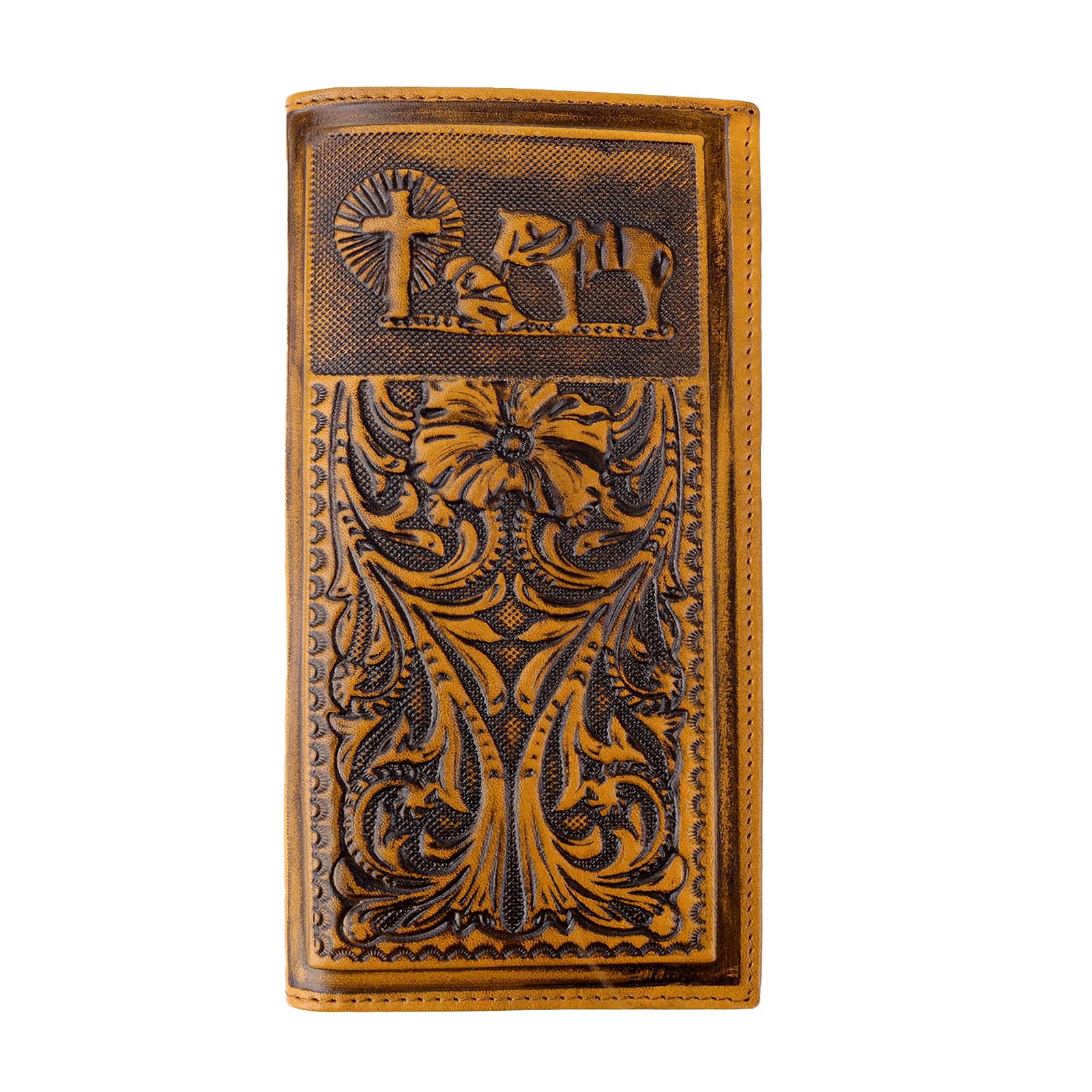 Amazon.com: MUXILING Men's Rodeo Wallet Western RFID-Blocking Leather ...