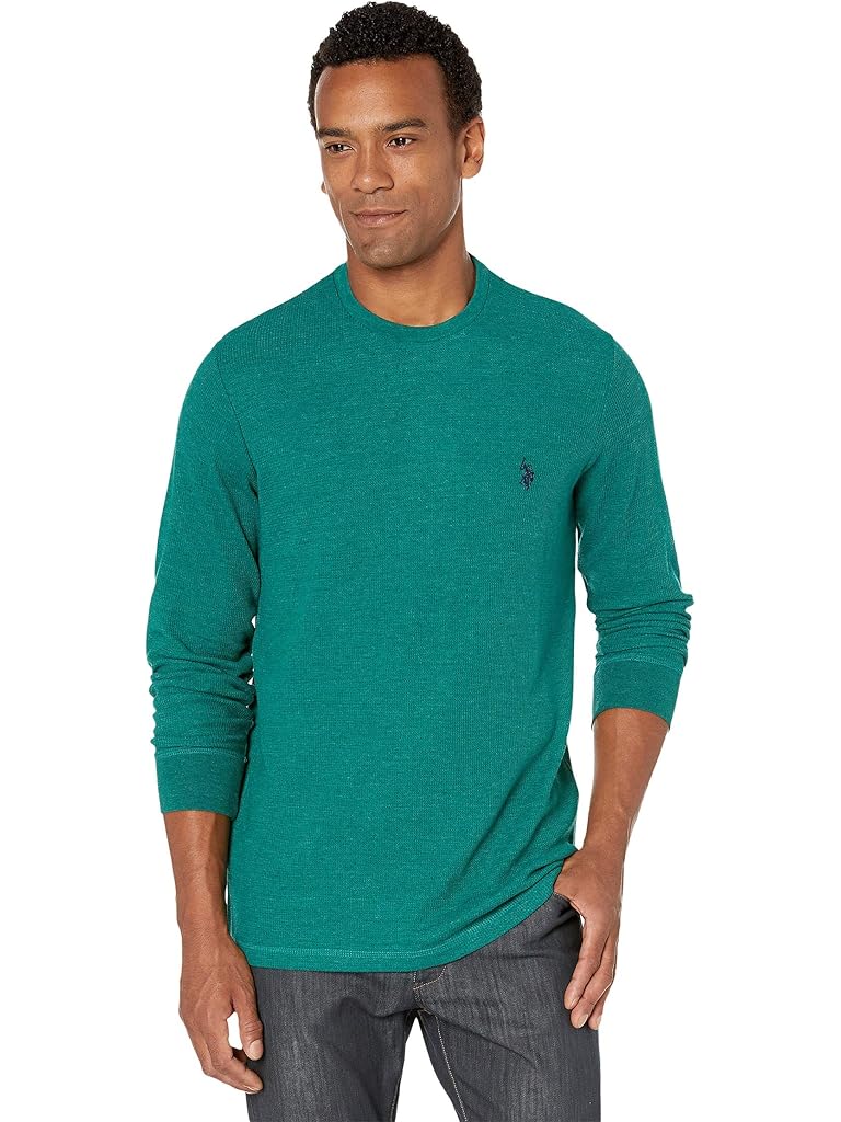 U.S. POLO ASSN. Long Sleeve Crew Neck Solid Thermal Shirt