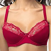 Sutiã DeMillus Presilha Nas Costas, Com Aro Sem Bojo, Microfibra e Renda, Sustentação Natural, Busto Anatômico, Alças Ajustáveis, Lingerie Lousane Feminina