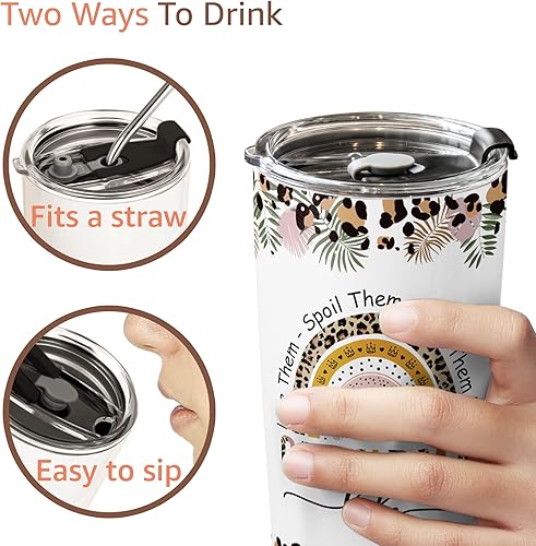 Miniatura 7 de Macorner Regalos para abuela, vaso de acero inoxidable de 20 onzas para mujeres, regalo de cumpleaños, Navidad, Día de la Madre, para mamá, Nana A1