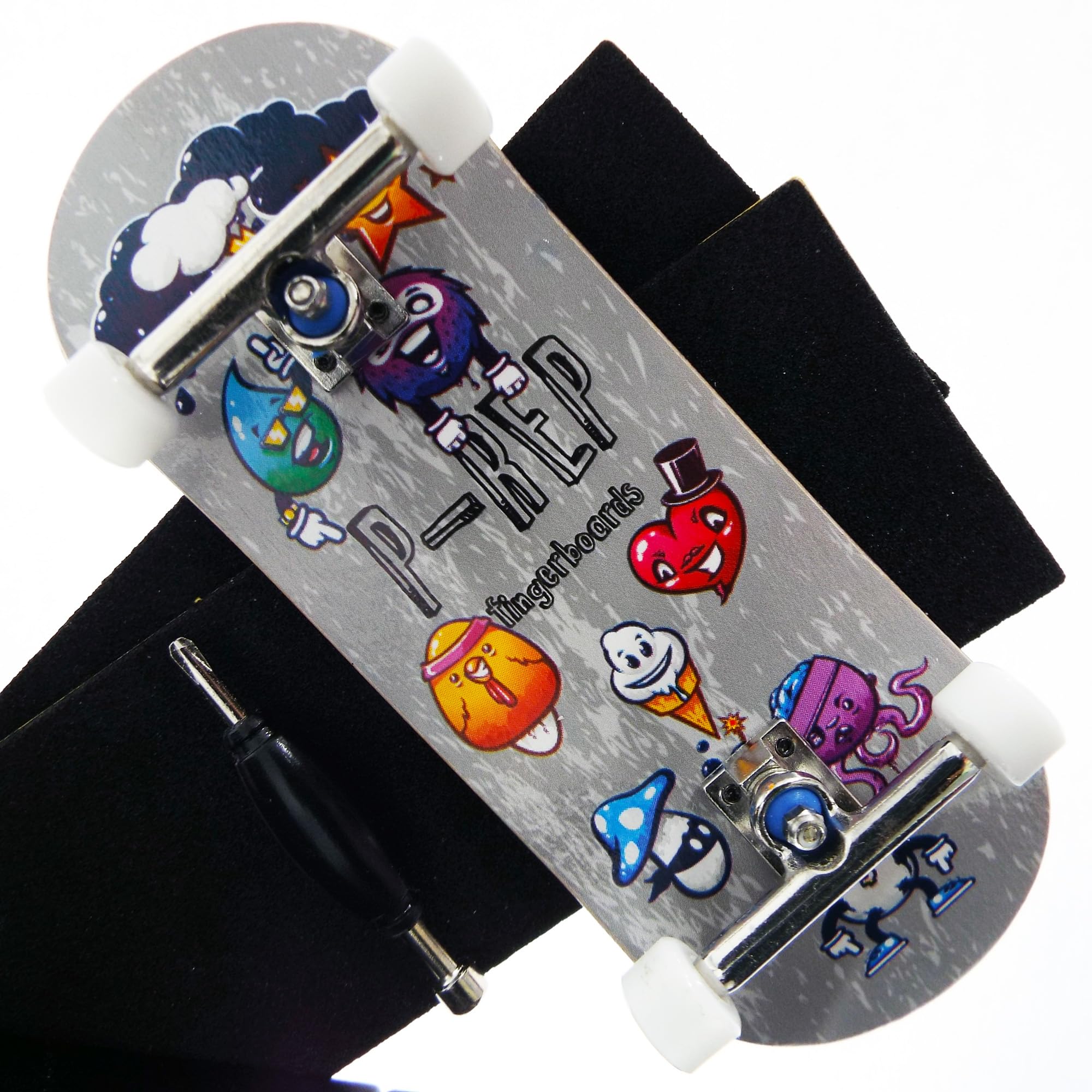 P-REPV2 PRO Performance Complete Wooden Fingerboard with Urethane Wheels - Turnt Up Storm 34mm