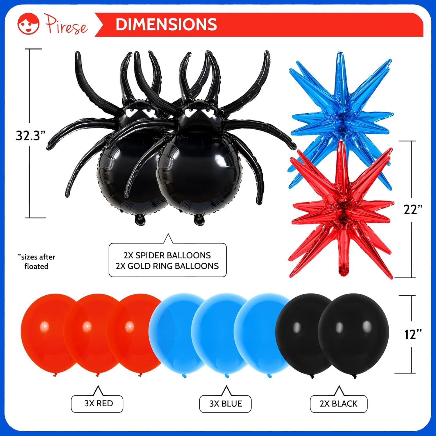 Pirese Spider Web Birthday Banner, Spider Birthday Decorations Kit for Kids