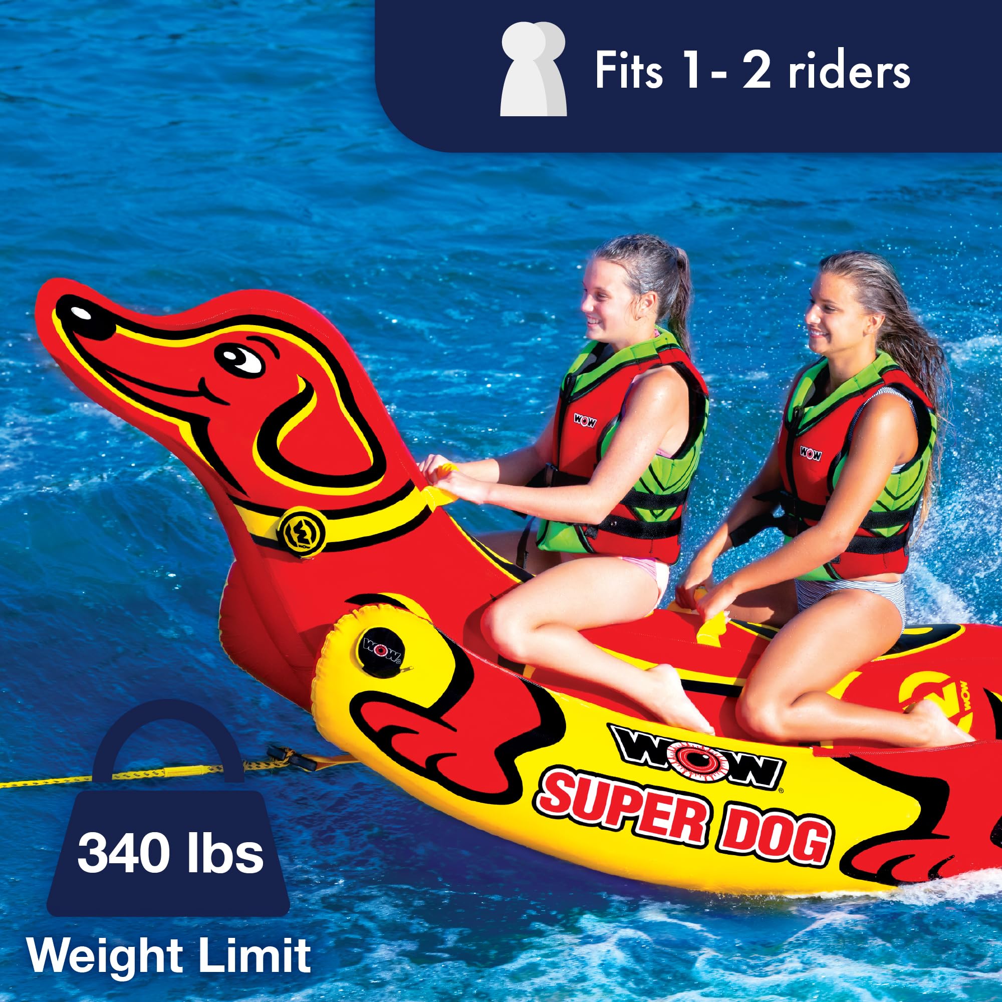 Amazon.com : Wow Sports - Super Dog Towable Deck Tube for