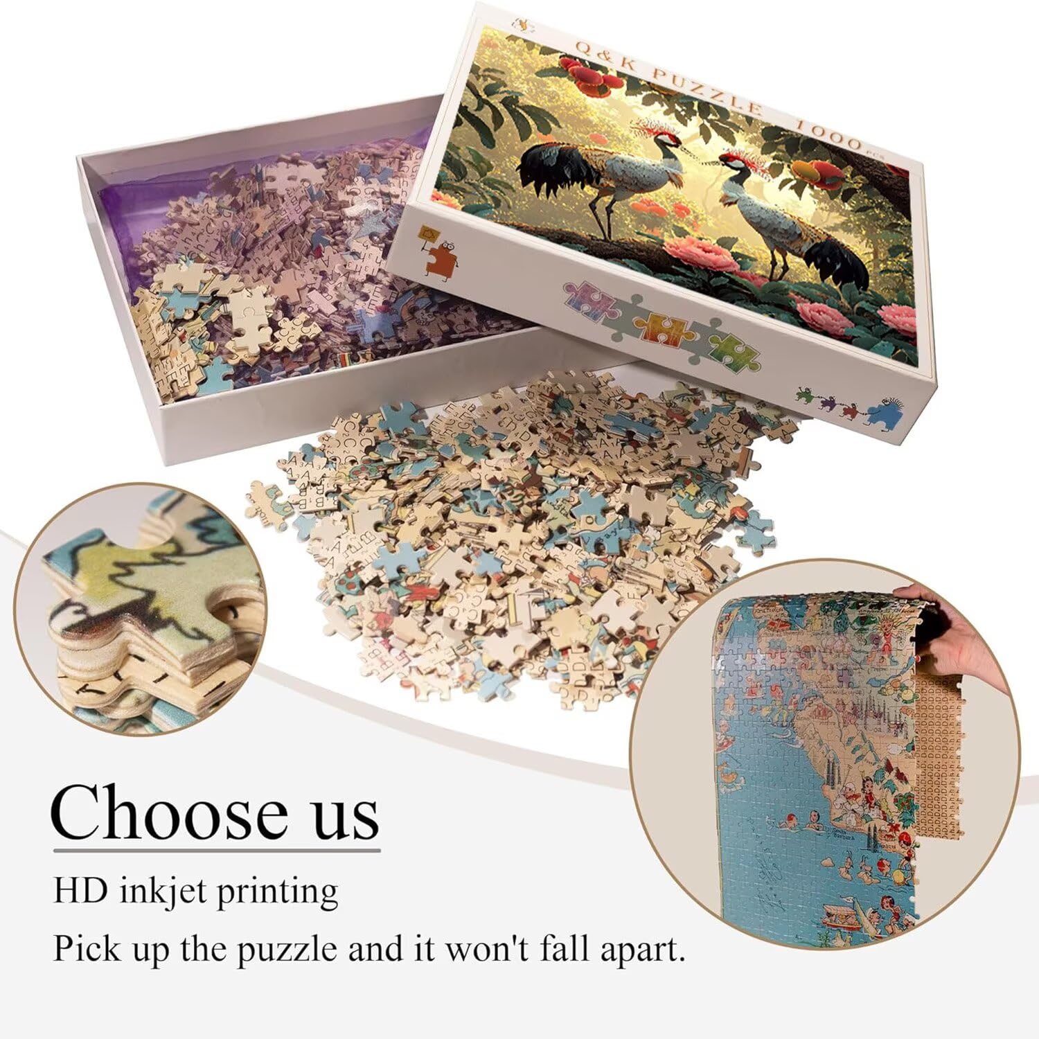 Senko Puzzle 1000 sztuk dla dorosłych - Puzzle DIY, kreatywna rozrywka, sztuka nowoczesna, klasyczne puzzle dla dorosłych i młodzieży w wieku 12 lat, pomysł na prezent dla mężczyzn i kobiet 75 x 50 cm