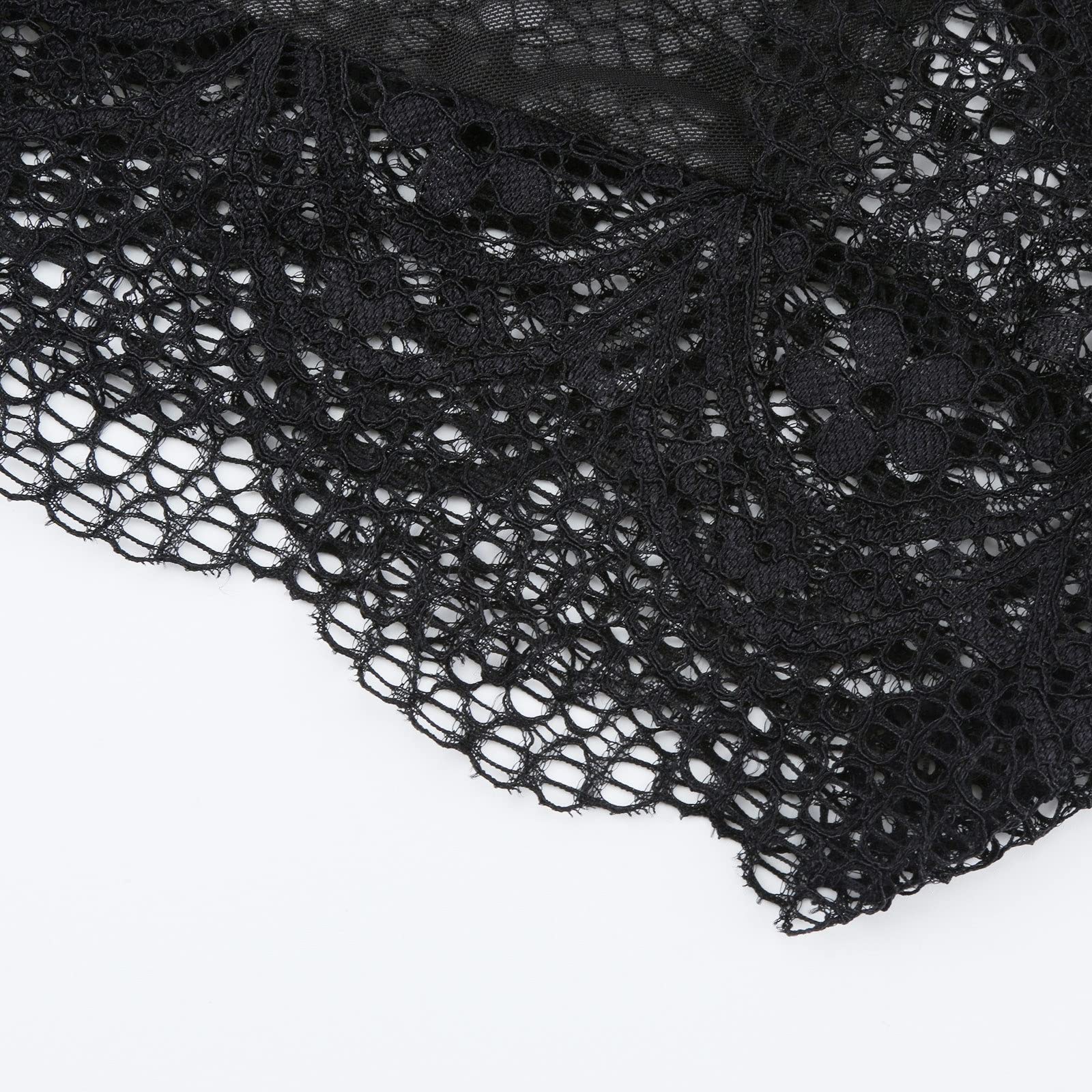 Body en Dentelle Transparente pour Femme, Lingerie Sexy, vêtements de Nuit en Maille Transparente (Couleur : A, Taille : XXL) (AL)