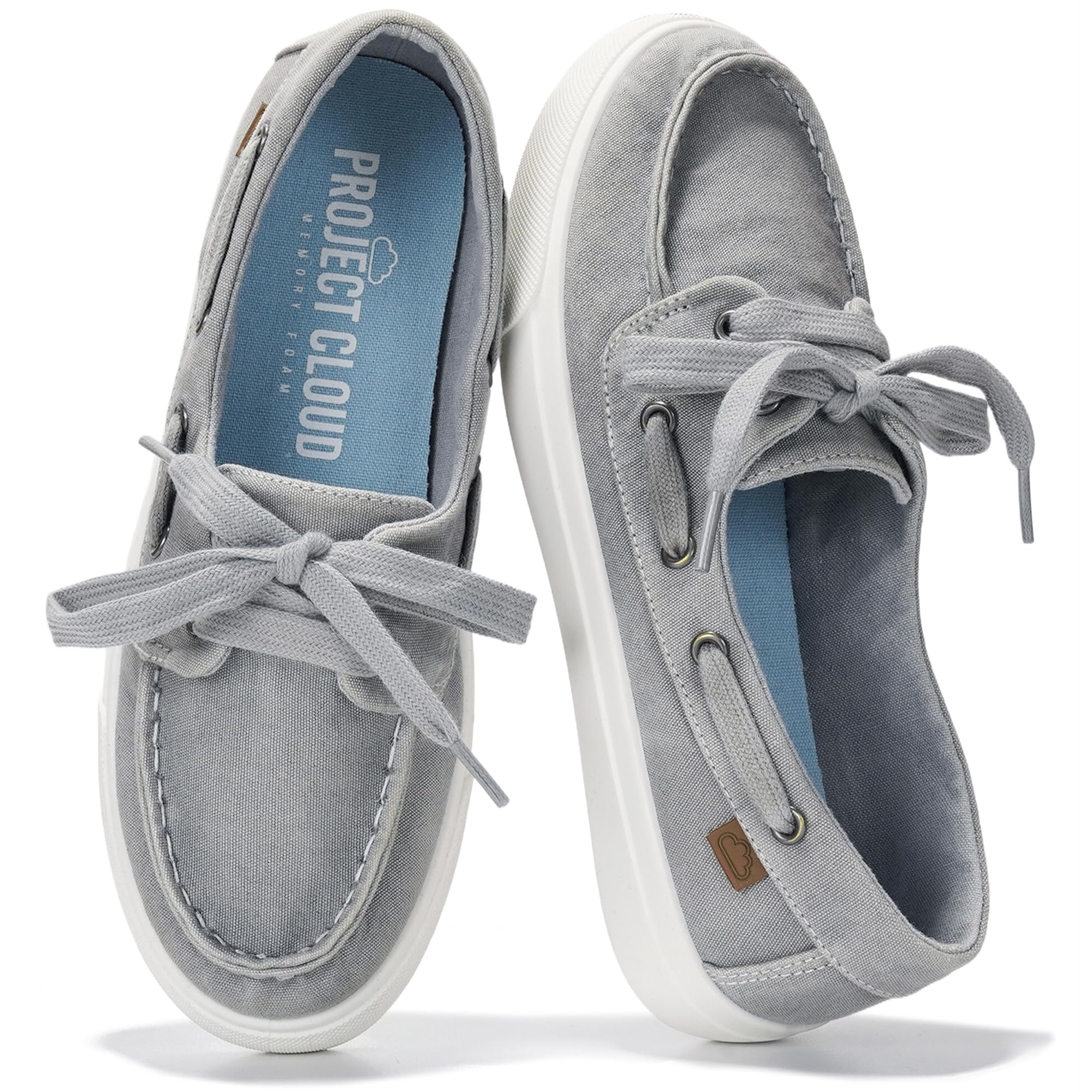 Project Cloud Canvas Sneakers for Women - Memory Foam Slip On Shoes