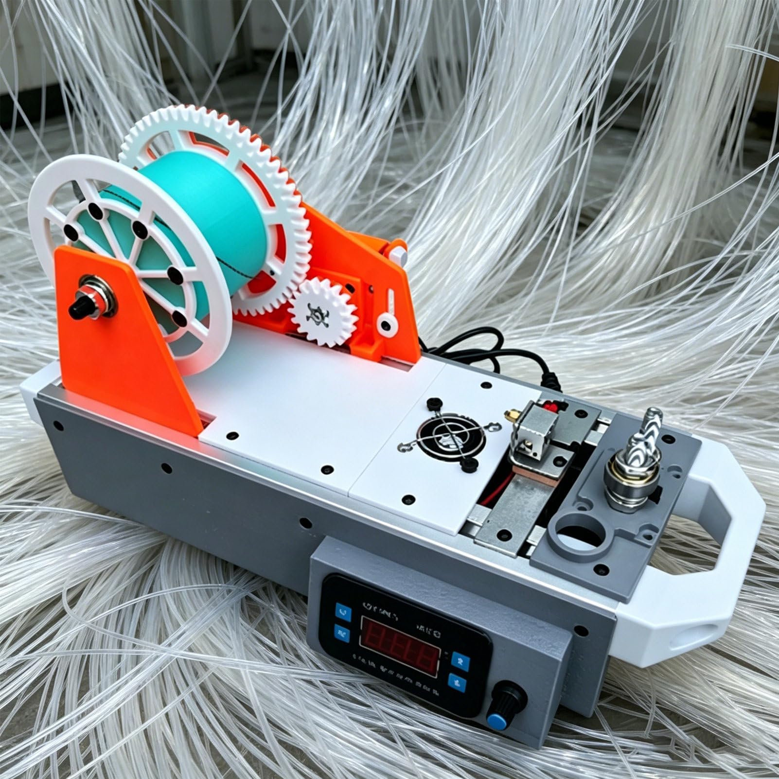 Pvxa Recycled PET Bottle Recycler for Families, 3D Desktop Filament Maker Machine, DIY Eco-Friendlys Plastic Recycling, for Families, Small Studios, DIY Makers Grey