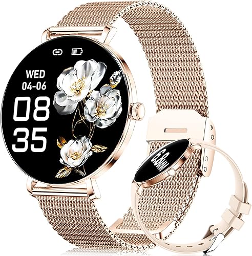 LIGE Smart Watches for Women(Answer/Make Call),Ultra-Thin 6.8mm/1.43" AMOLED Women Smartwatch with 111+ Sport Modes,IP68 Waterproof Fitness Tracker