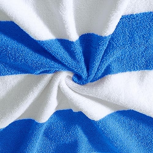 Miniatura 5 de Exclusivo Mezcla Paquete de 4 toallas de playa grandes para niños y adultos, juego de toallas de playa de microfibra a rayas para piscina (rosa, 30