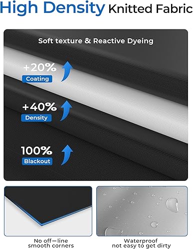 Miniatura 7 de Sumobaby - Cortinas opacas portátiles de 24 x 36 pulgadas, sin taladrar, con cintas de velcro resistentes al calor, cubierta de ventana 100% opaca,