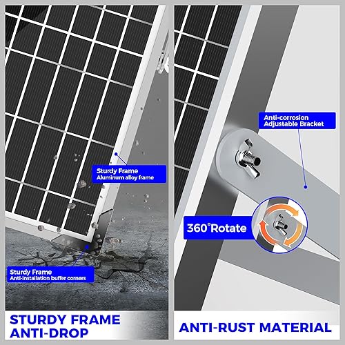 Miniatura 4 de Voltset Cargador de batería solar Mantenedor de panel solar de 10 vatios y 12 V para coche y barco - Cargador solar monocristalino impermeable con