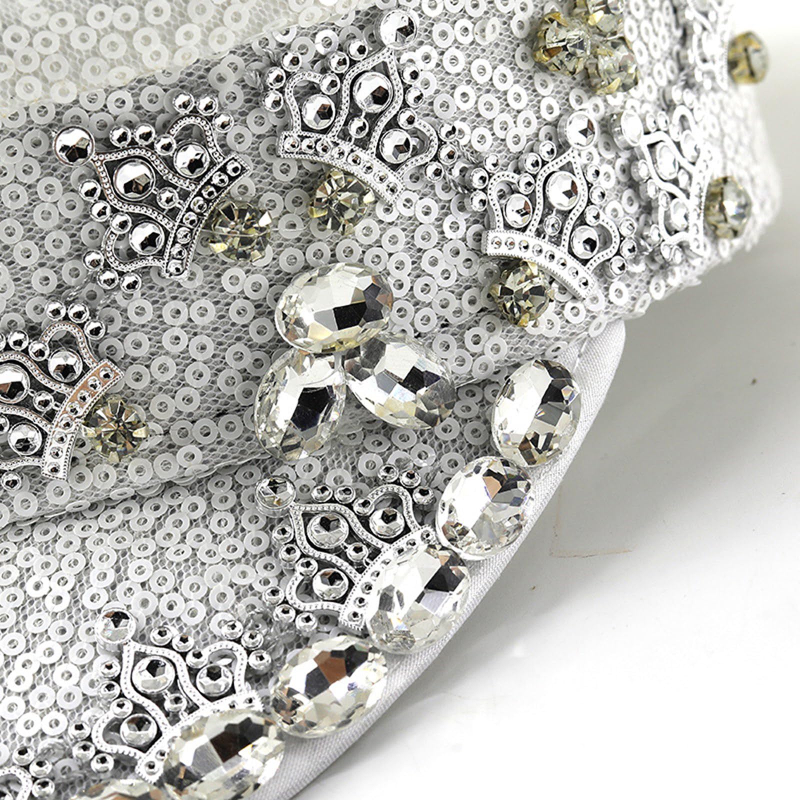 Couronne de capitaine en strass brillants pour festival de musique, bal masqué, fête, chapeau de mariée, chapeau plat pour jeu de rôle, couronnes en strass