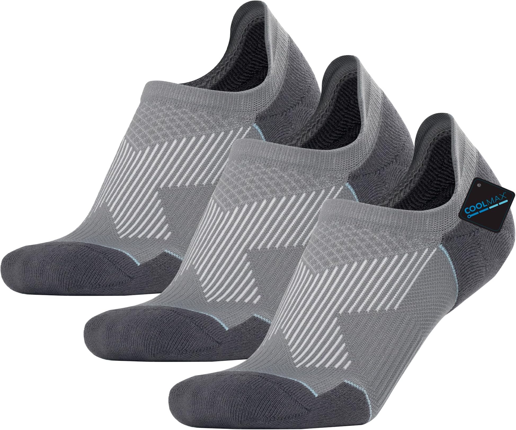 Bamboo Viscose Coolmax Mens No Show Socks Cushioned Moisture Wicking Anti Blister Athletic Low Cut Socks