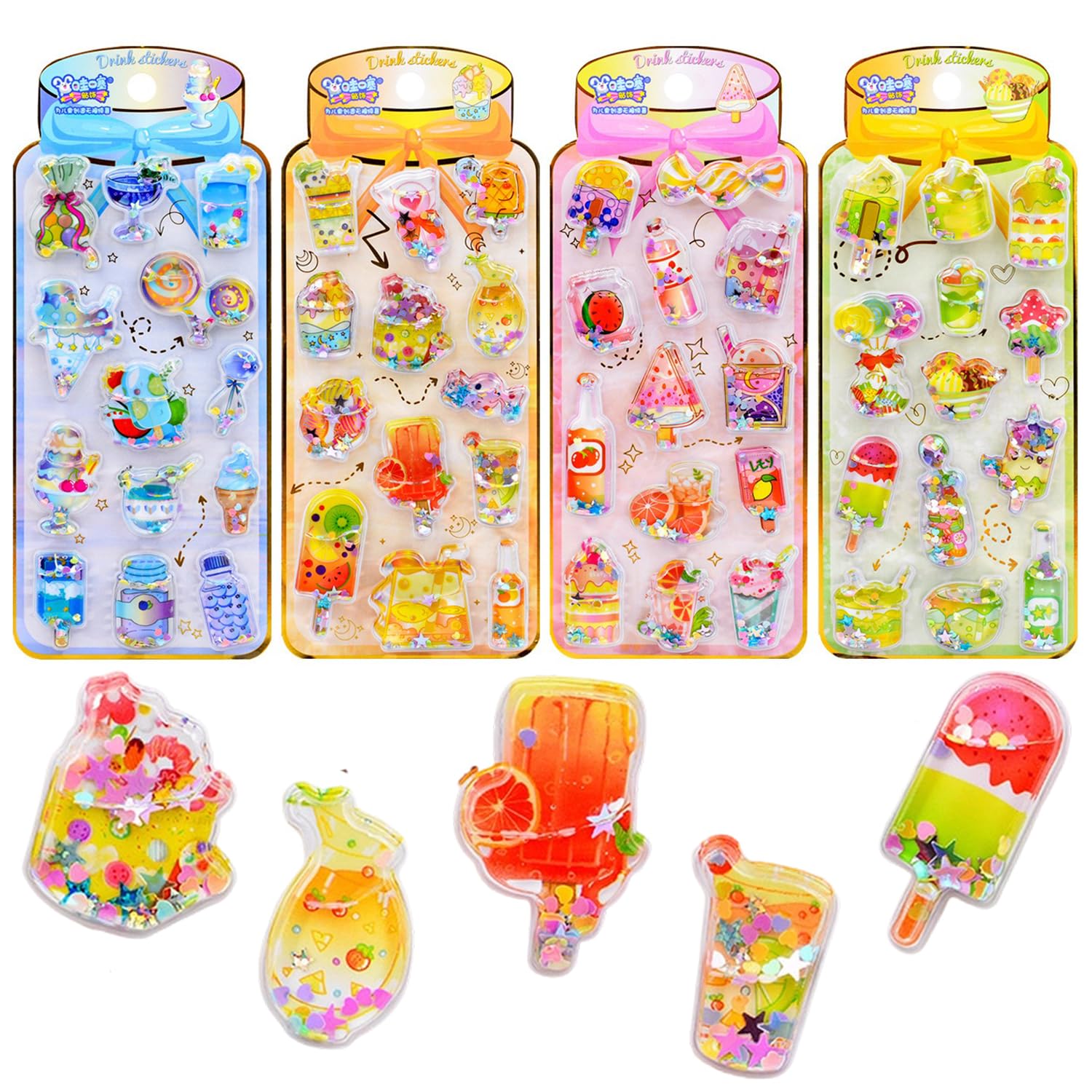Amazon.co.jp: ウォーターシール 水入りシール ぷにぷにステッカー 3D