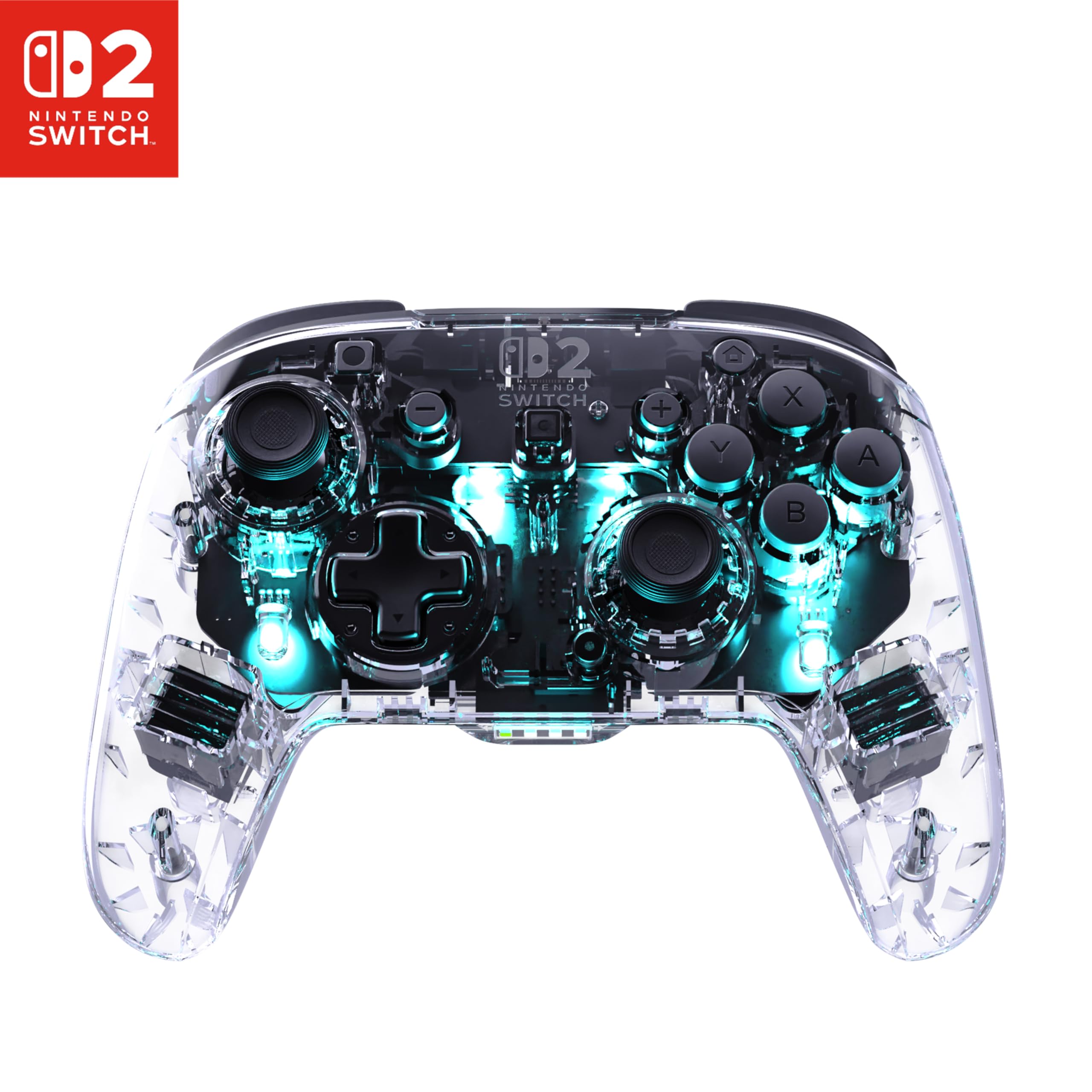 Turtle Beach Afterglow Transparente Manette de gaming RGB sans fil Sous licence officielle pour Nintendo Switch 2