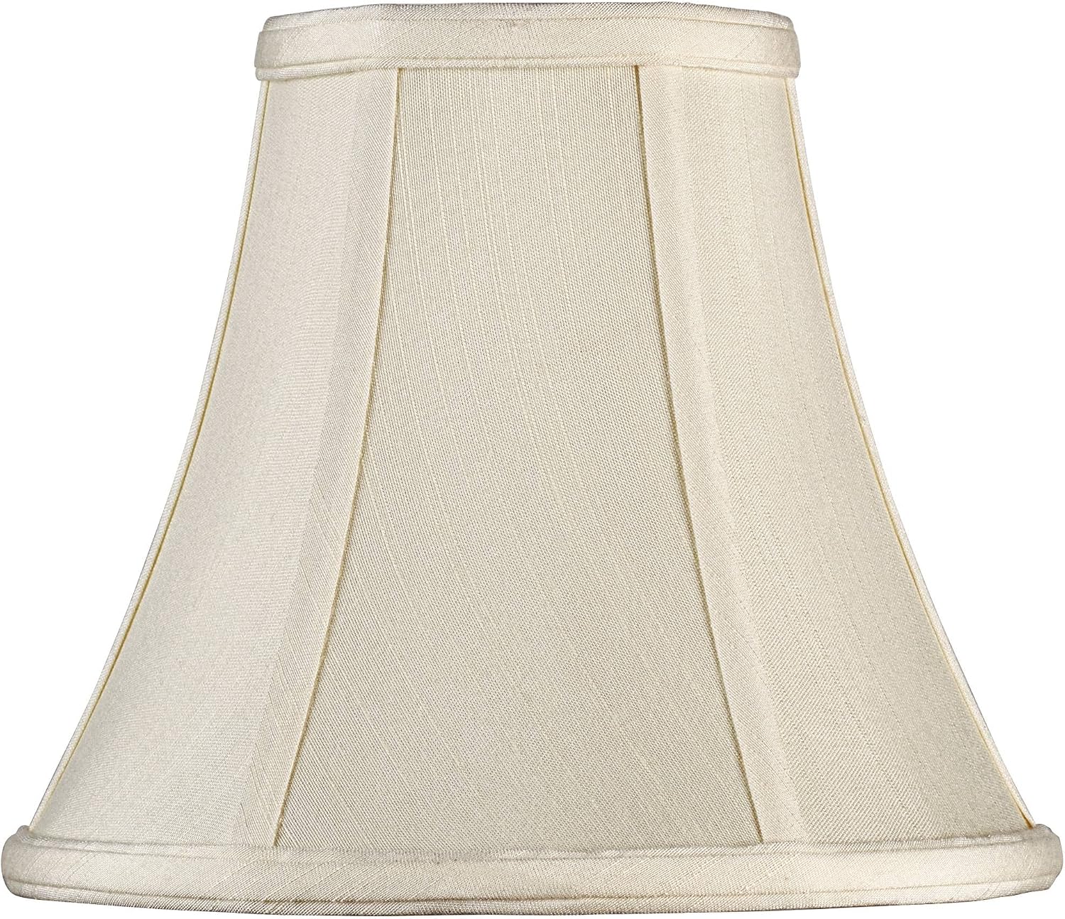 Set of 2 Round Bell Lamp Shades Cream Medium 4.5" Top x 9" Bottom x 8" Slant x 7.5" High Spider with Replacement Harp and Finial Fitting - Imperial Shade