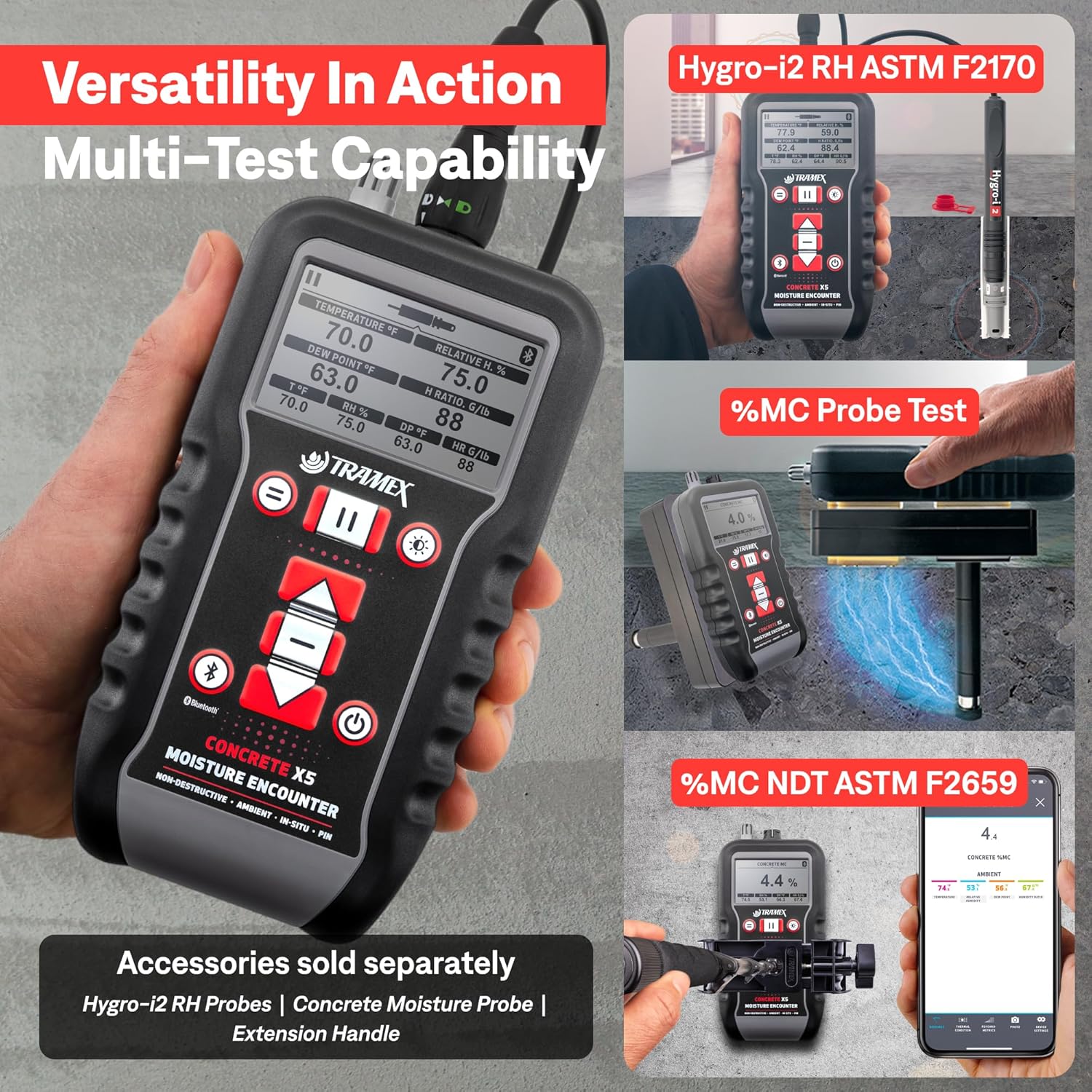 Tramex CMEX5 Multi-Test Capability