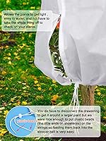 Vista 4 de Abimars Cubiertas para plantas más gruesas, chaqueta de protección contra la congelación de 2.36 oz/yd², cubiertas reutilizables para plantas