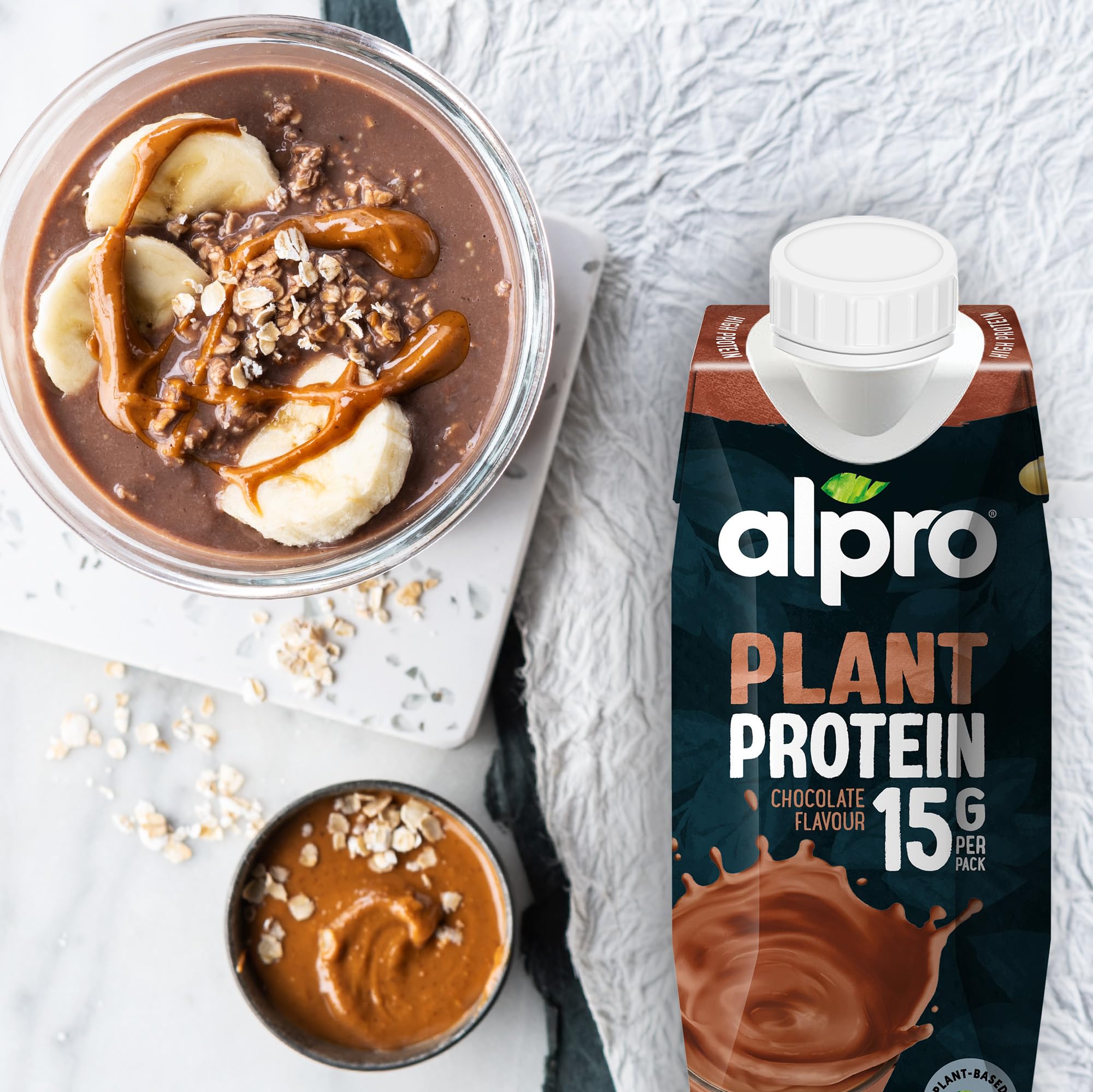 Alpro Soya High Protein Chocolate Drink, 100% Plant-Based, Lactose & Dairy  Free - 250ml (6x250ml) : Amazon.ae: Health