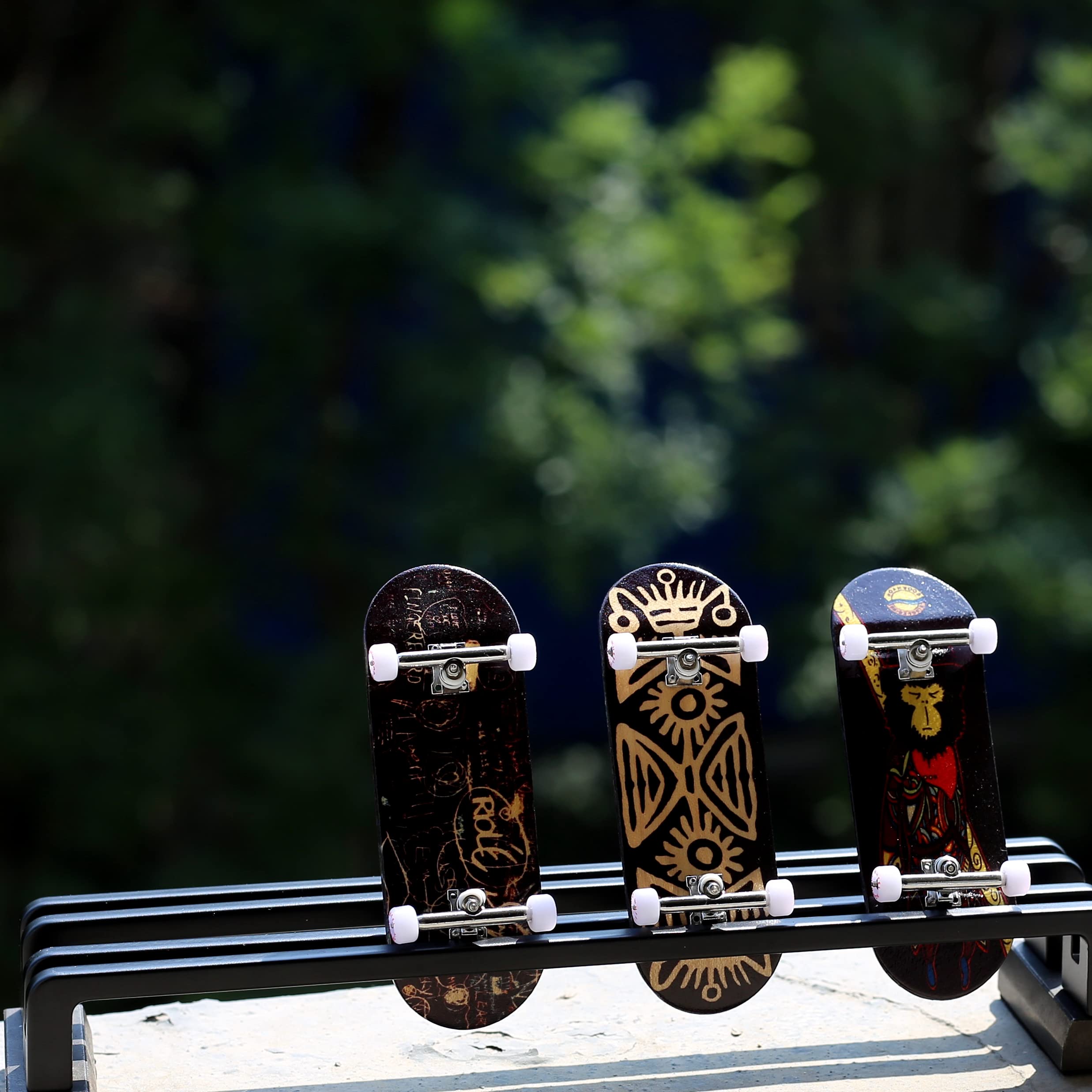 NOAHWOOD Diapasones (NW9.0 Kickflip Deck 98 mm x 34 mm, 5 capas de madera de arce hechos a mano) + (Actualización NOAHii 34 mm Camiones)+(NW iii Logo Handmade Wheels) (Monkey King)