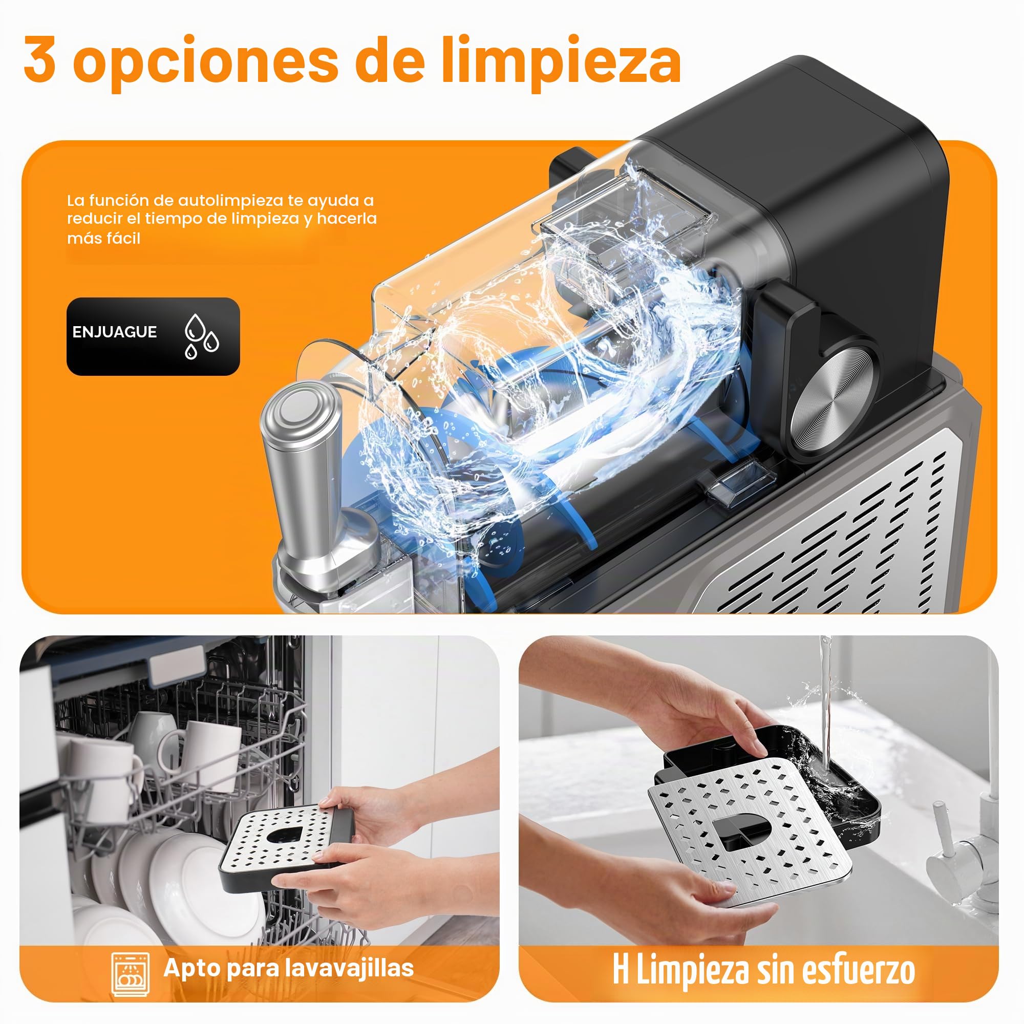 Máquina de granizado – Fácil de usar con un botón 2,5 L Slushie Maker, no requiere hielo, con pantalla LED, 6 programas automáticos para margaritas, frappés, batidos