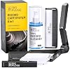Big Fudge Vinyl Record Cleaning Set - 6-in-1 Vinyl Cleaner Includes Record Brush Needle Brush Cleaning Solution Microfibre Towel & Drying Stand