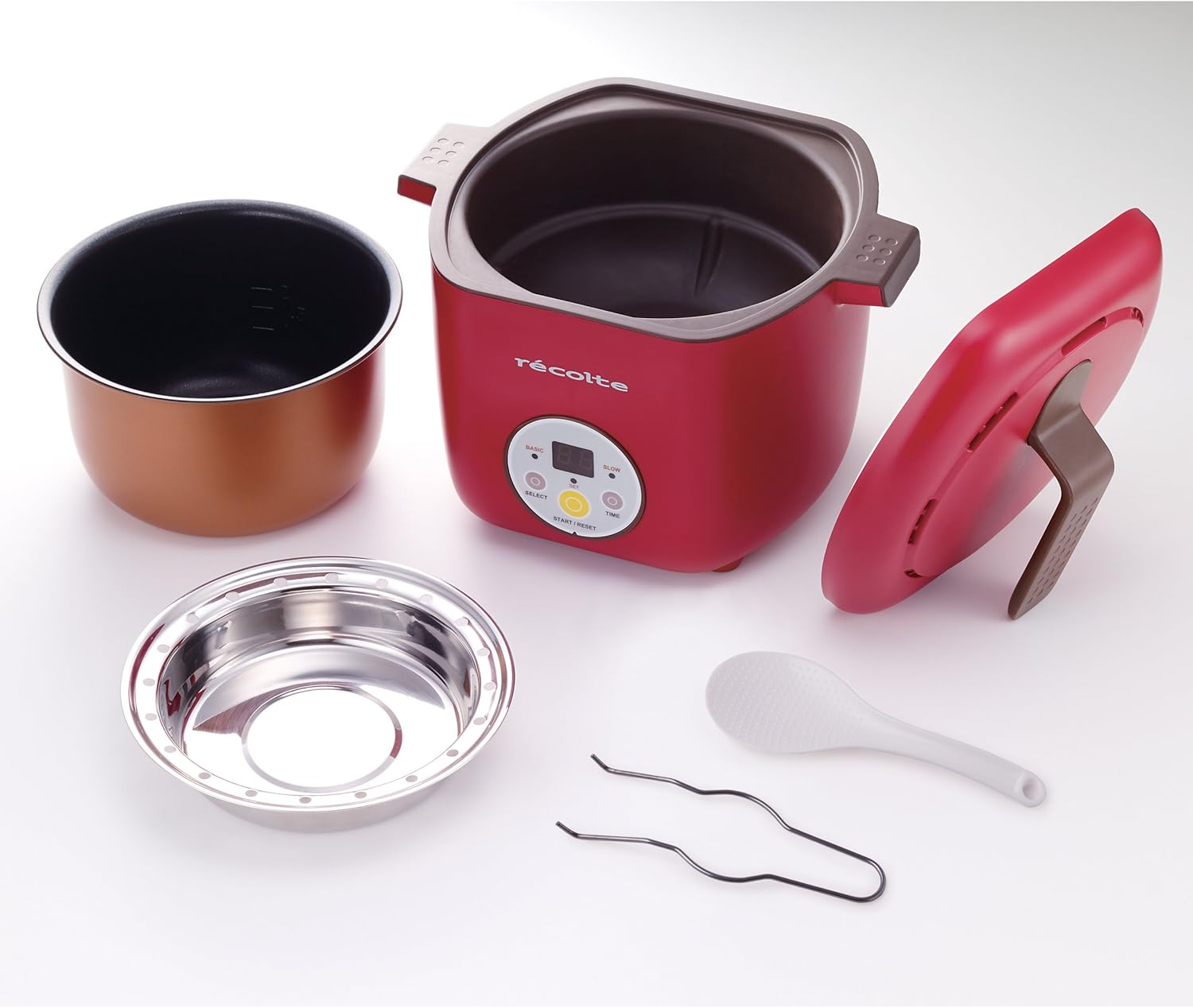 recolte Healthy CotoCoto 2-stage simultaneous cooker RHC-1R (Red)