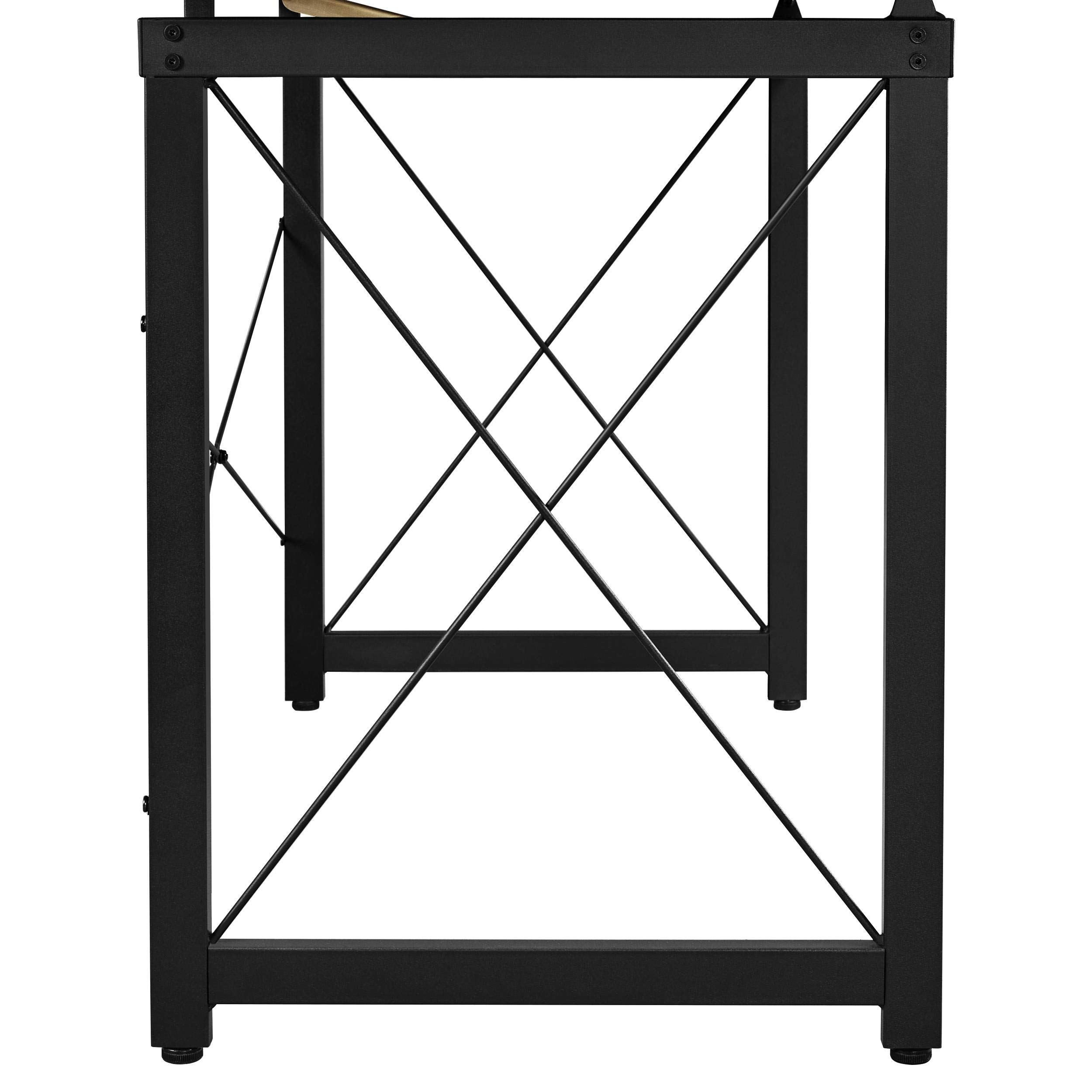 Yaheetech Mesa de Dibujo Mesa Inclinable Madera Mesa Escritorio Metal Reclinable 120 × 60 × 103 cm Negro