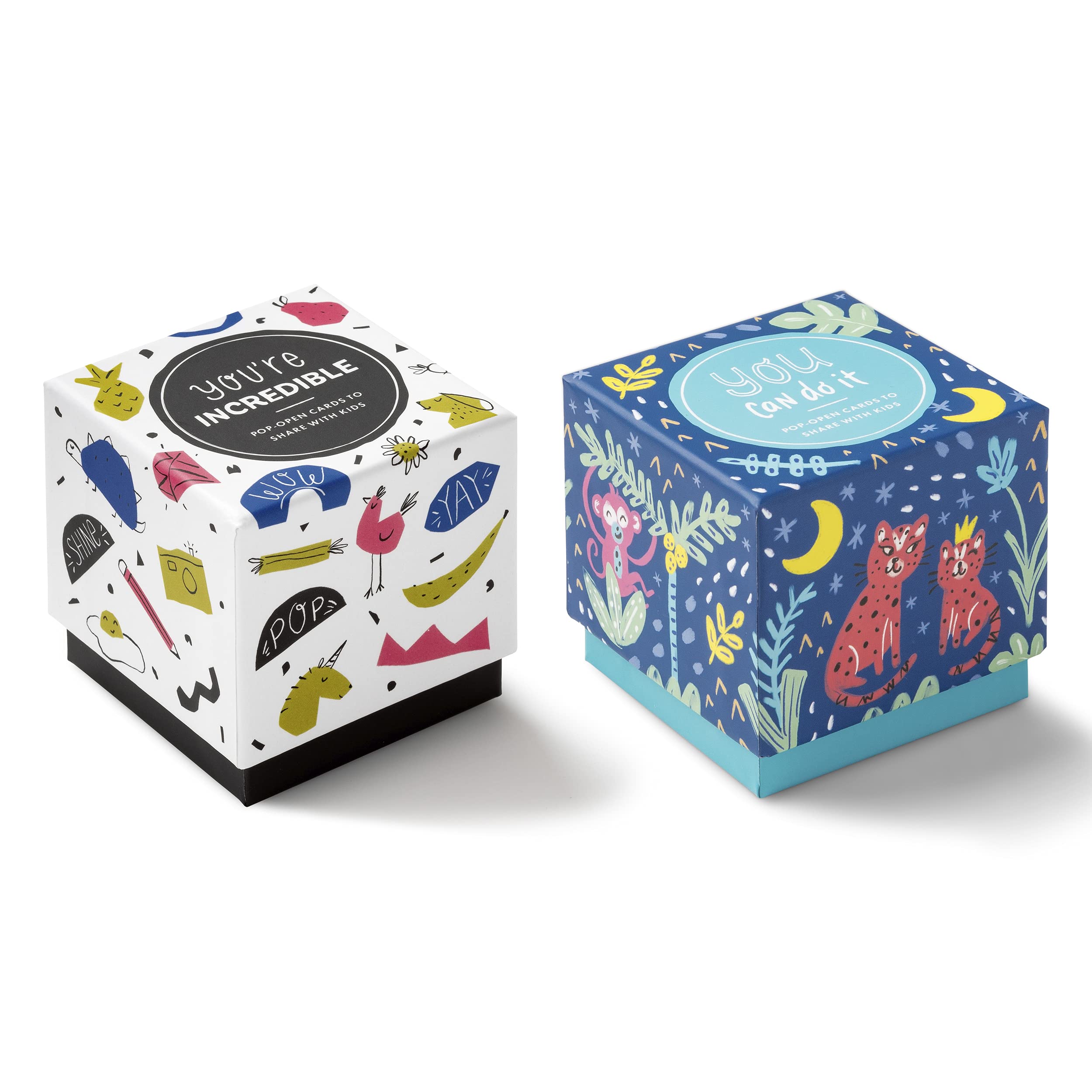 Compendium ThoughtFulls Pop-Open Cards for Kids by : 2 Pack - You're Incredible and You Can Do It | 60 Pop-Open Cards to Share with Kids, Each with a Different Inspiring Message Inside