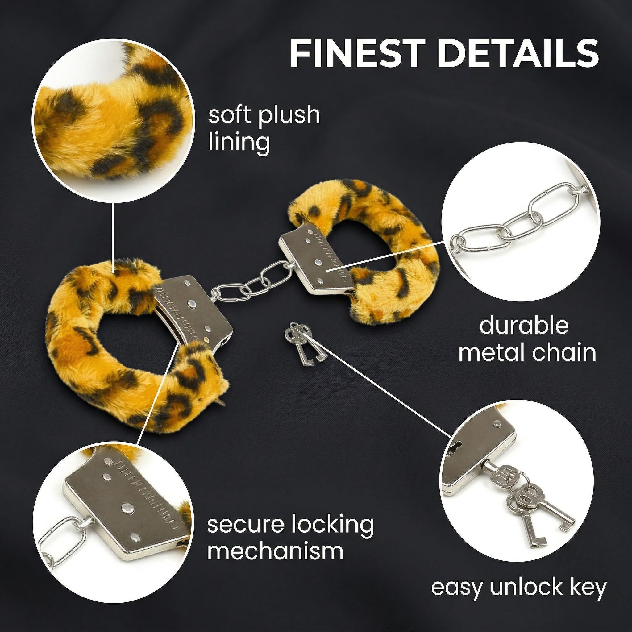 1200 Pezzi Manette per coppia, Manette per coppia letto, Mane-tte per giochi sessuali, Giocattoli sessuali per coppie(Stampa leopardata)