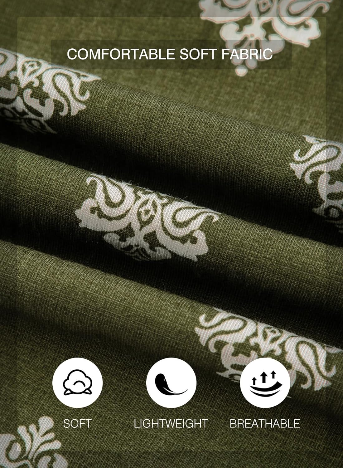 SHEWIN Womens Summer Tops Casual Floral Print Deep V Neck 3/4 Sleeve Blouses Dressy Boho Vacation Tunic Tops - Image 5