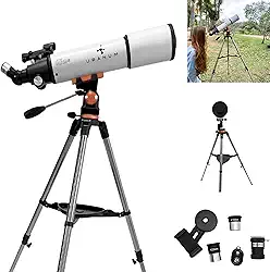 Telescópio Refrator 80/500mm Leo 2 Observações Detalhadas Aglomerados De Estrelas Nebulosas Luas Planetas Explorar Uranum