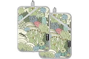 Potholder Cacti Succulent Oven Hot Pad with Hand Pocket: Ideal for Cooking, Baking, and BBQ