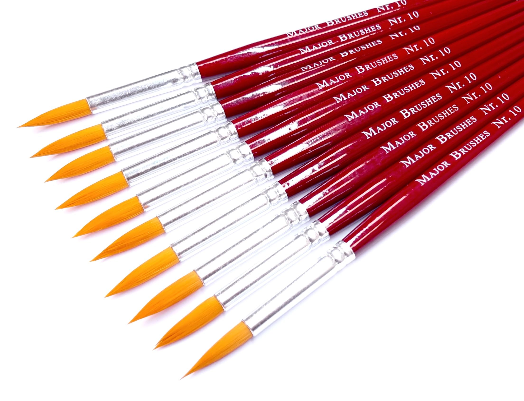 Major Brushes Sable Substitute Brush Size 10 - Set of 10