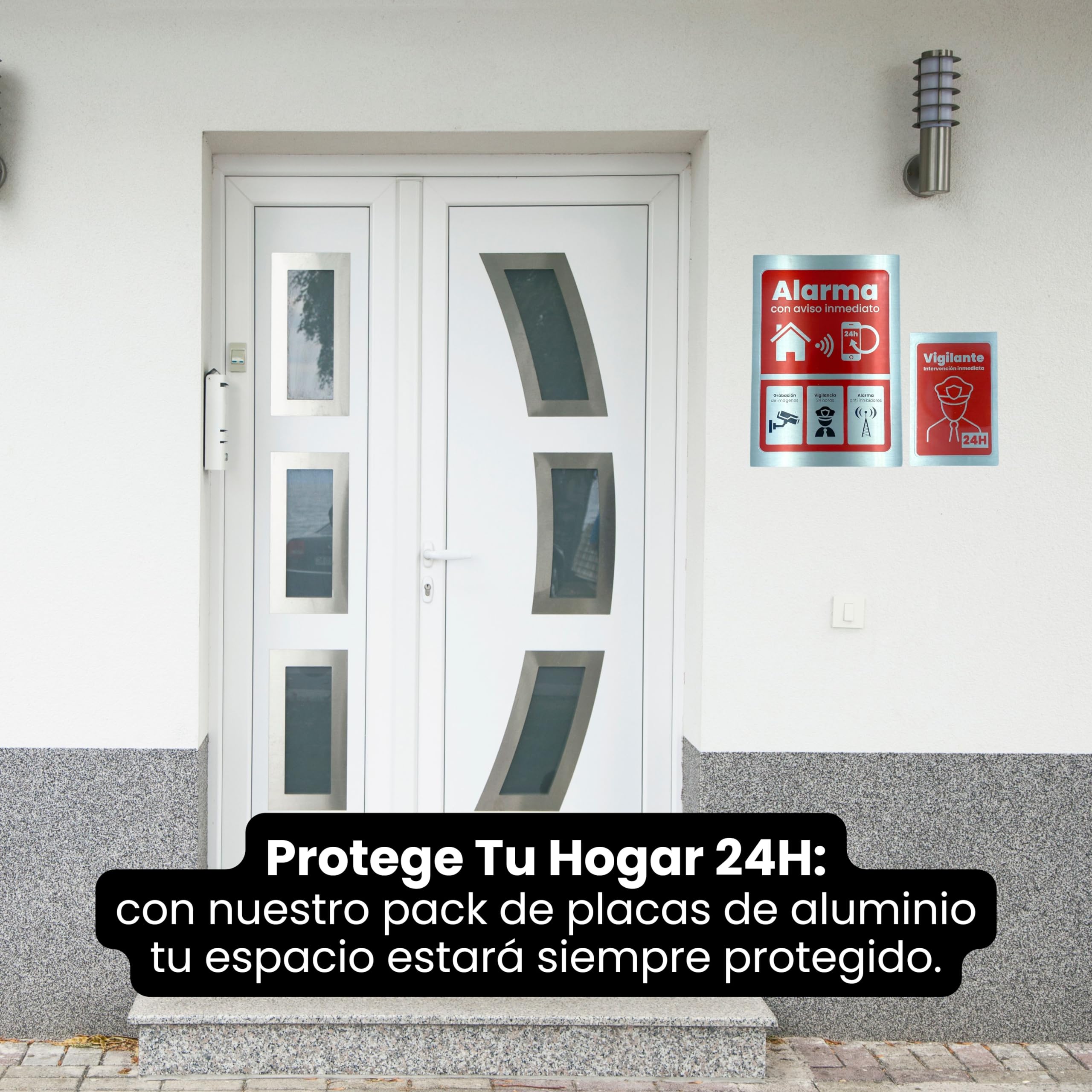 2 Cartelli In Alluminio Per Pacchi "Please Leave Parcels In The Parcel Box" - 15x10 Cm, Antiruggine Con Adesivi - 5