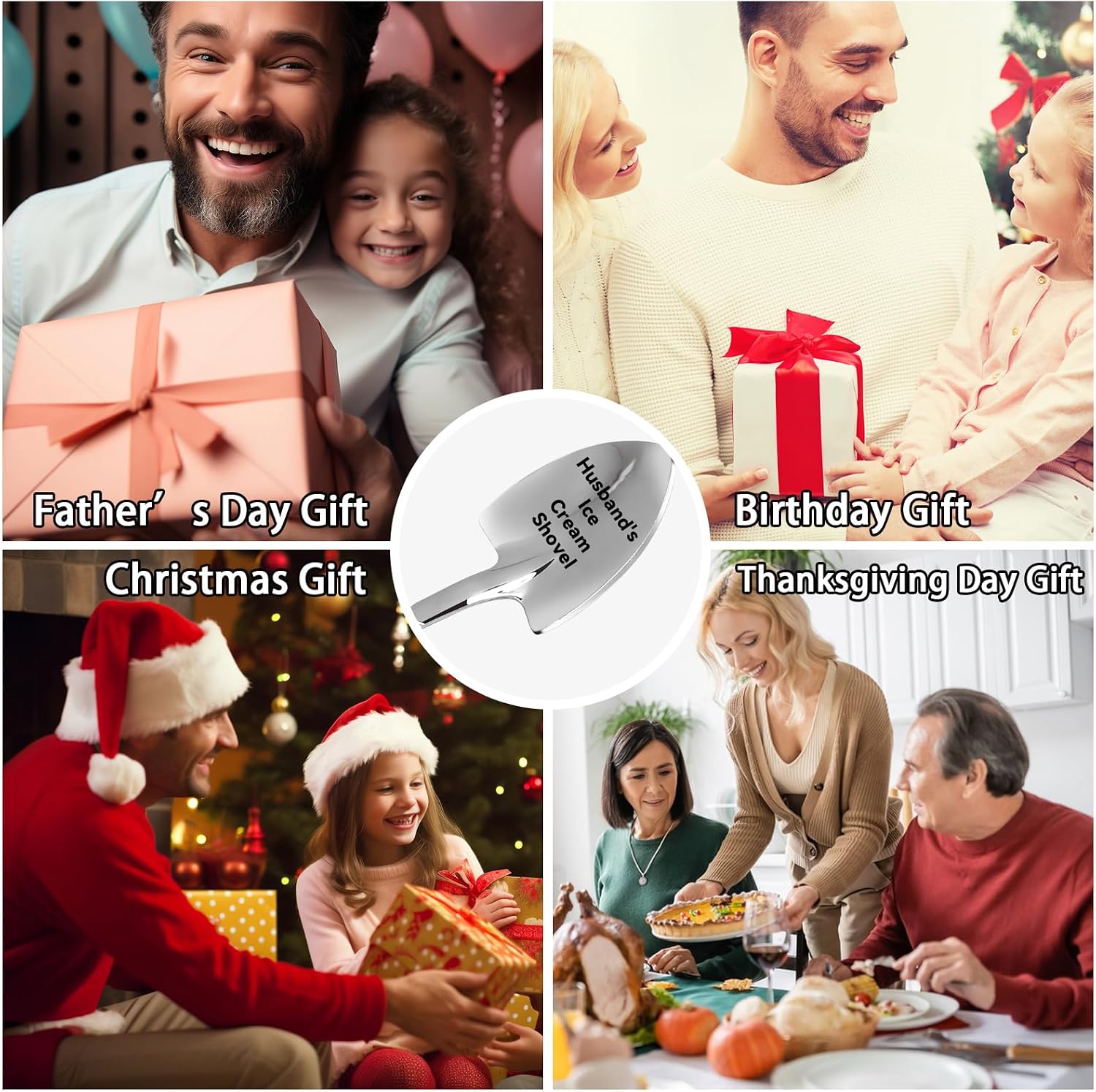 Gifts for Husband Him from wife Girlfriend, Funny Husband’s Ice Cream Shovel Gifts for Men Dad Birthday, Husband Wedding Anniversary Presents