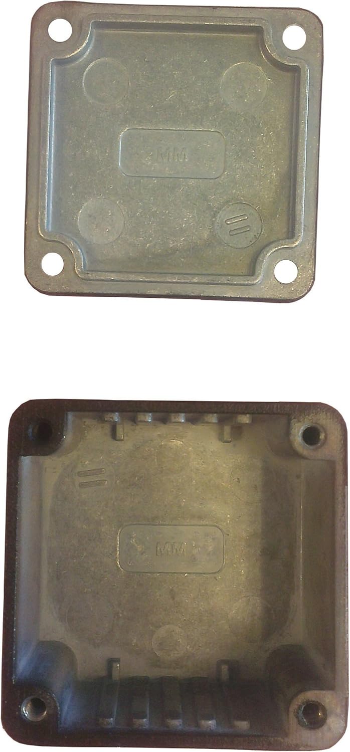 Hammond 1590LBK Black Diecast Aluminum Enclosure with P.C. Board Mounting Ribs - Inches (3.96" x 1.98" x 0.83") mm (101mm x 50mm x 21mm)