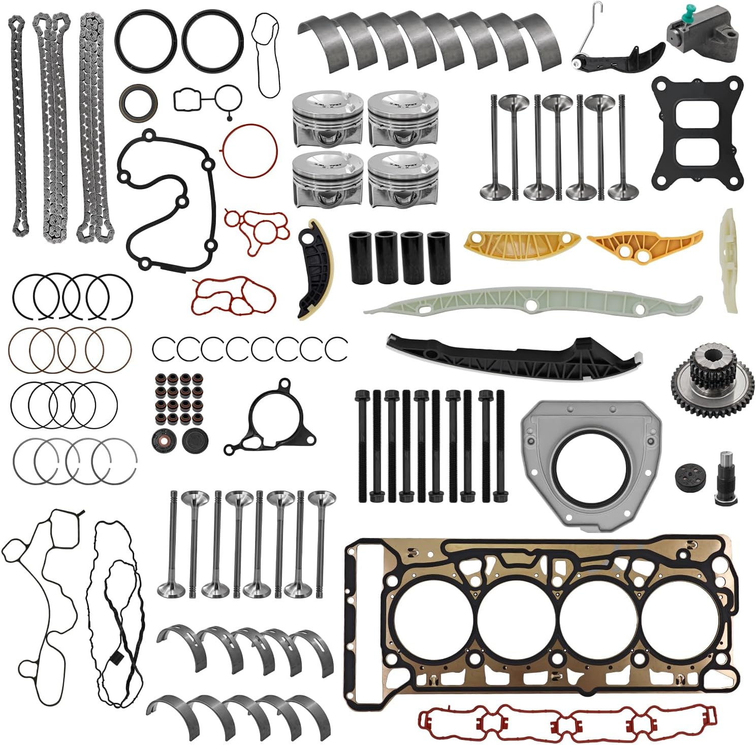 Engine Rebuild Overhaul Valves Kit Fit For VW Audi S3 TTS Golf R MK7 2014-2021 2.0 TSI CJX DNU 06K107065C 06K107065AG 06K107065CJ