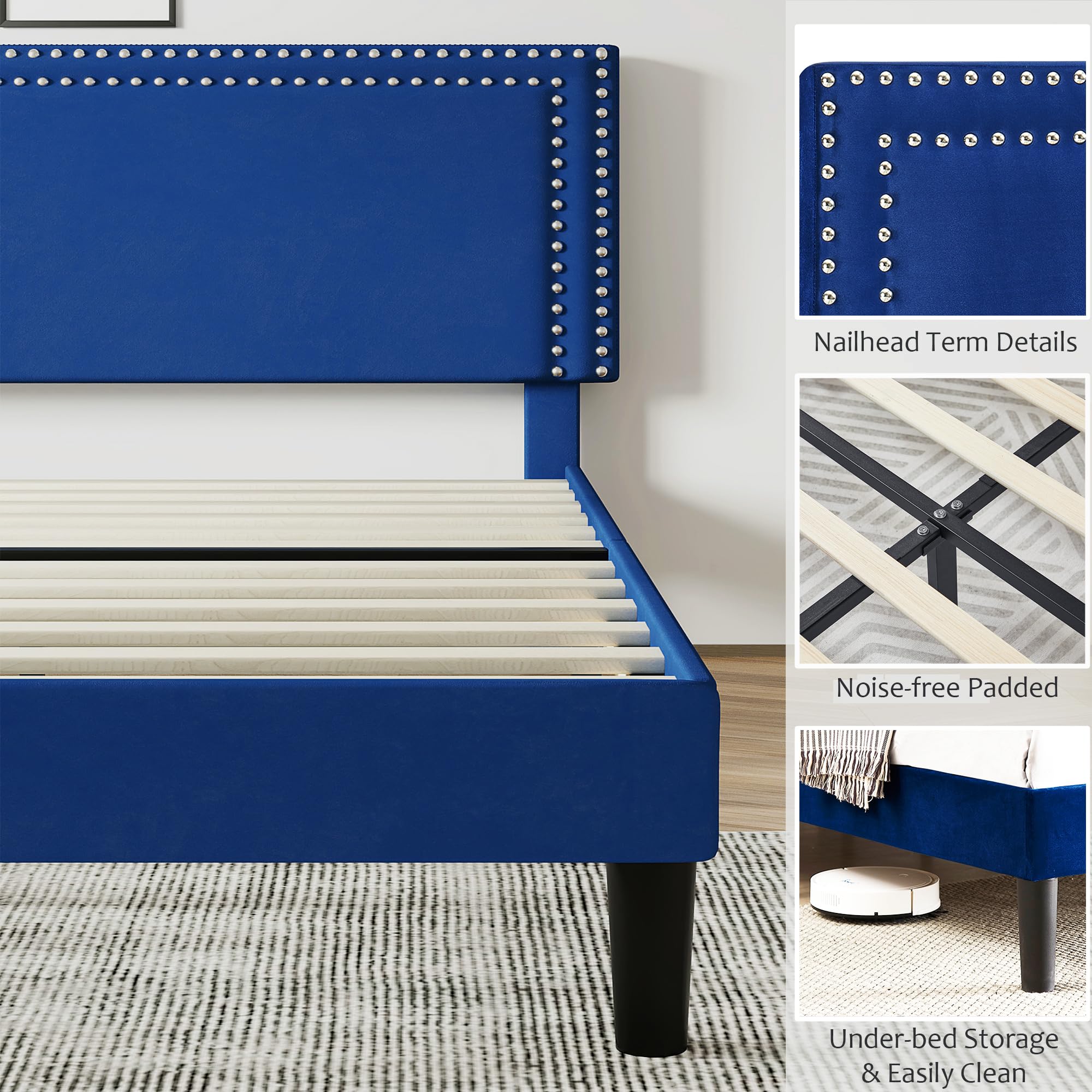 Snapklik.com : VECELO Full Size Bed Frame