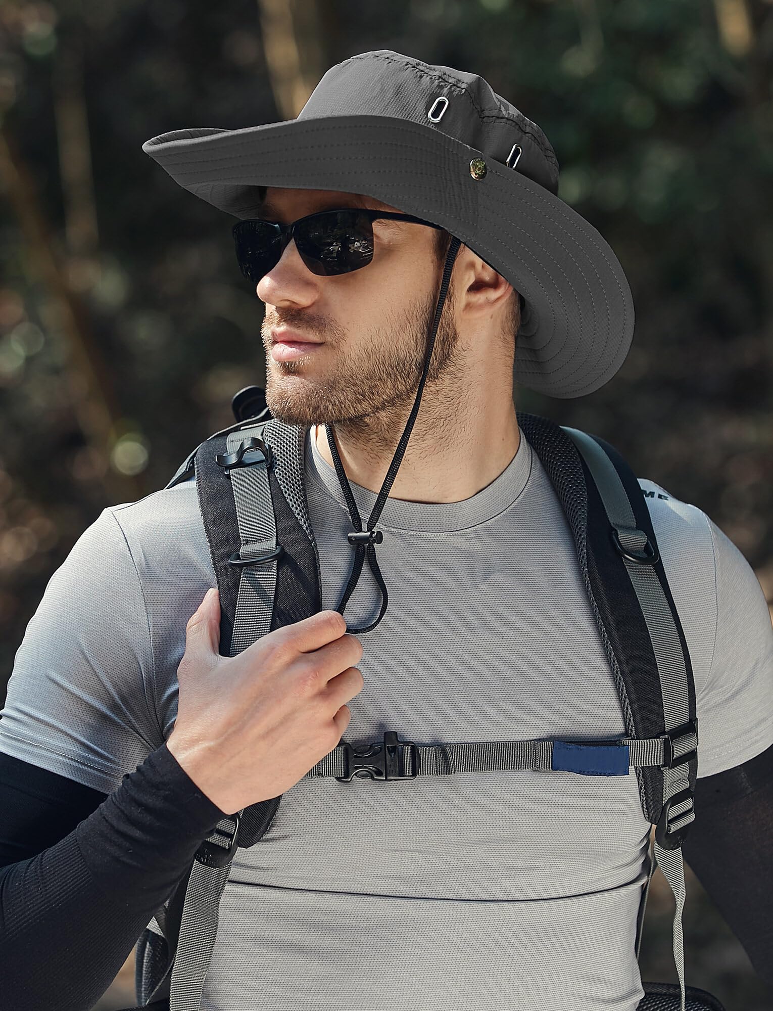 FEOYA Casquette Desert Homme Chapeau de Soleil Randonnée Cyclisme Camping Pêche Protection UV