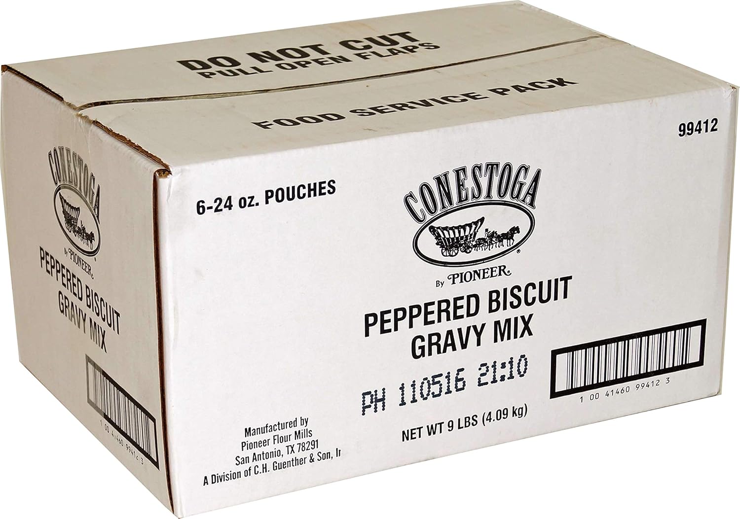 Conestoga Peppered Biscuit Gravy Mix, 24 Ounce - 6 per case.