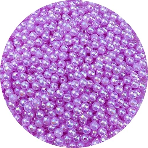 1000 cuentas de perlas para manualidades de 0.236 pulgadas, colores AB, cuentas redondas sueltas para collares, pulseras, aretes, joyería,