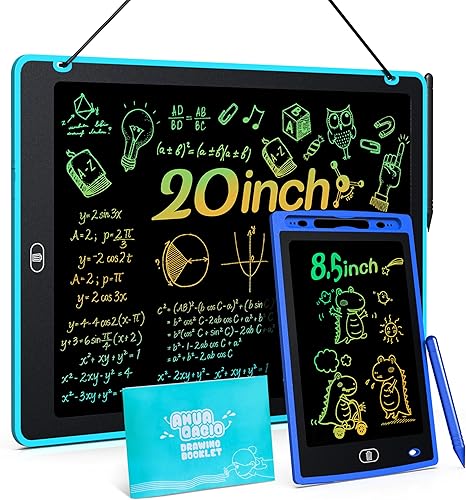 Tableta de escritura LCD, tablero de garabatos de 20 y 8.5 pulgadas con cuaderno de bocetos simple, tableta de escritura para niños, juguetes