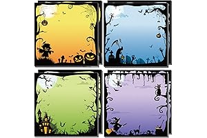 8 Pack Halloween Sticky Notes - Spooky Decorations to Spice Up Your Night