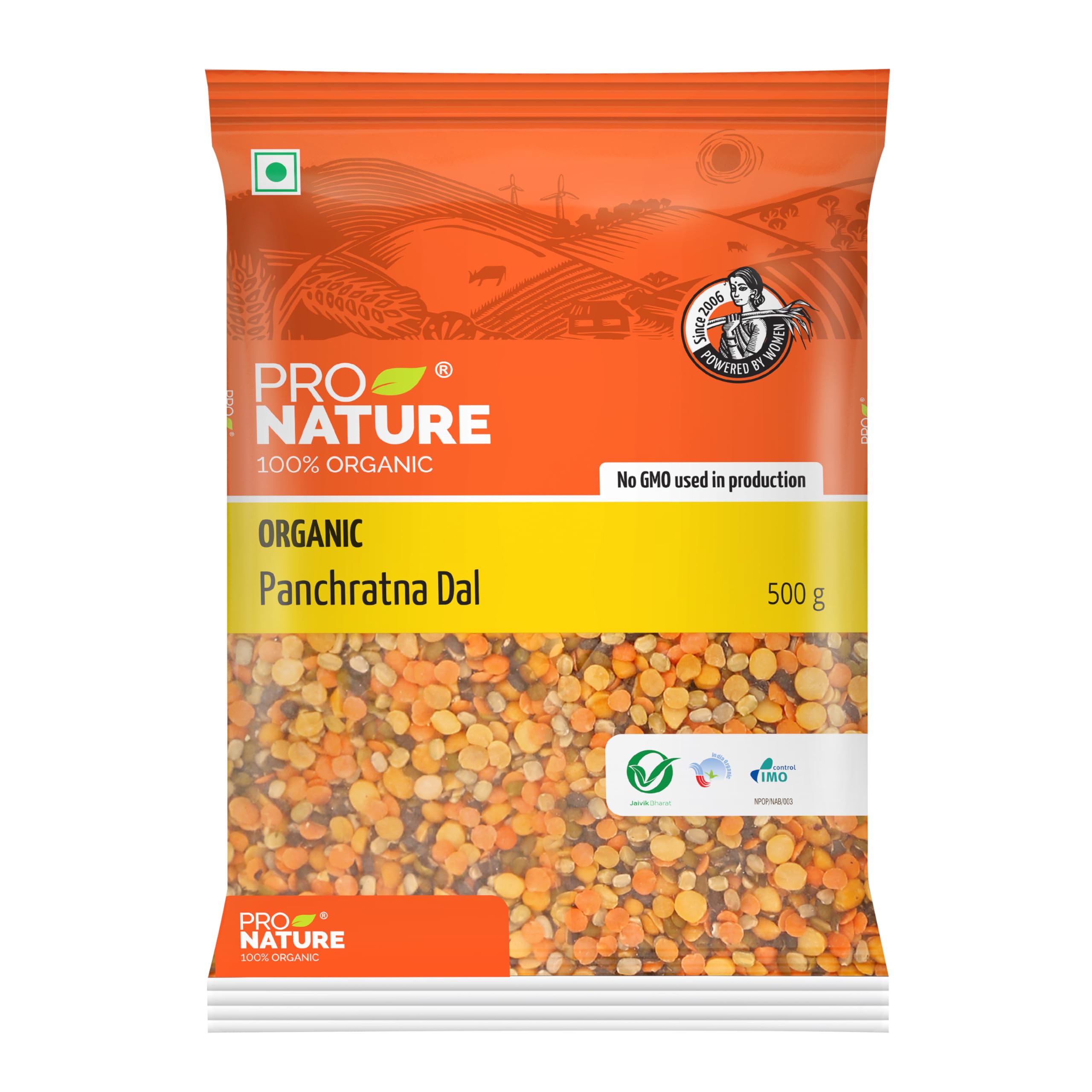 Pro Nature 100% Organic Panchratna Dal - 500g | Rich in Taste & Nutrition | Healthy Mix of 5 Lentils | Ideal for Cooking Delicious, Wholesome Meals