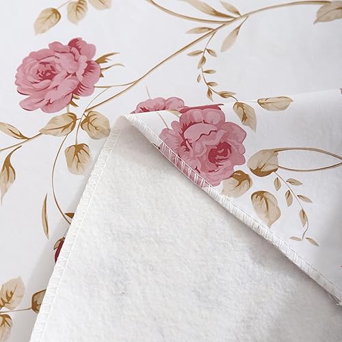 Miniatura 6 de Mantel redondo de vinilo con reverso de franela, impermeable, a prueba de aceite, de PVC, resistente a las manchas, lavable, para mesa redonda (48