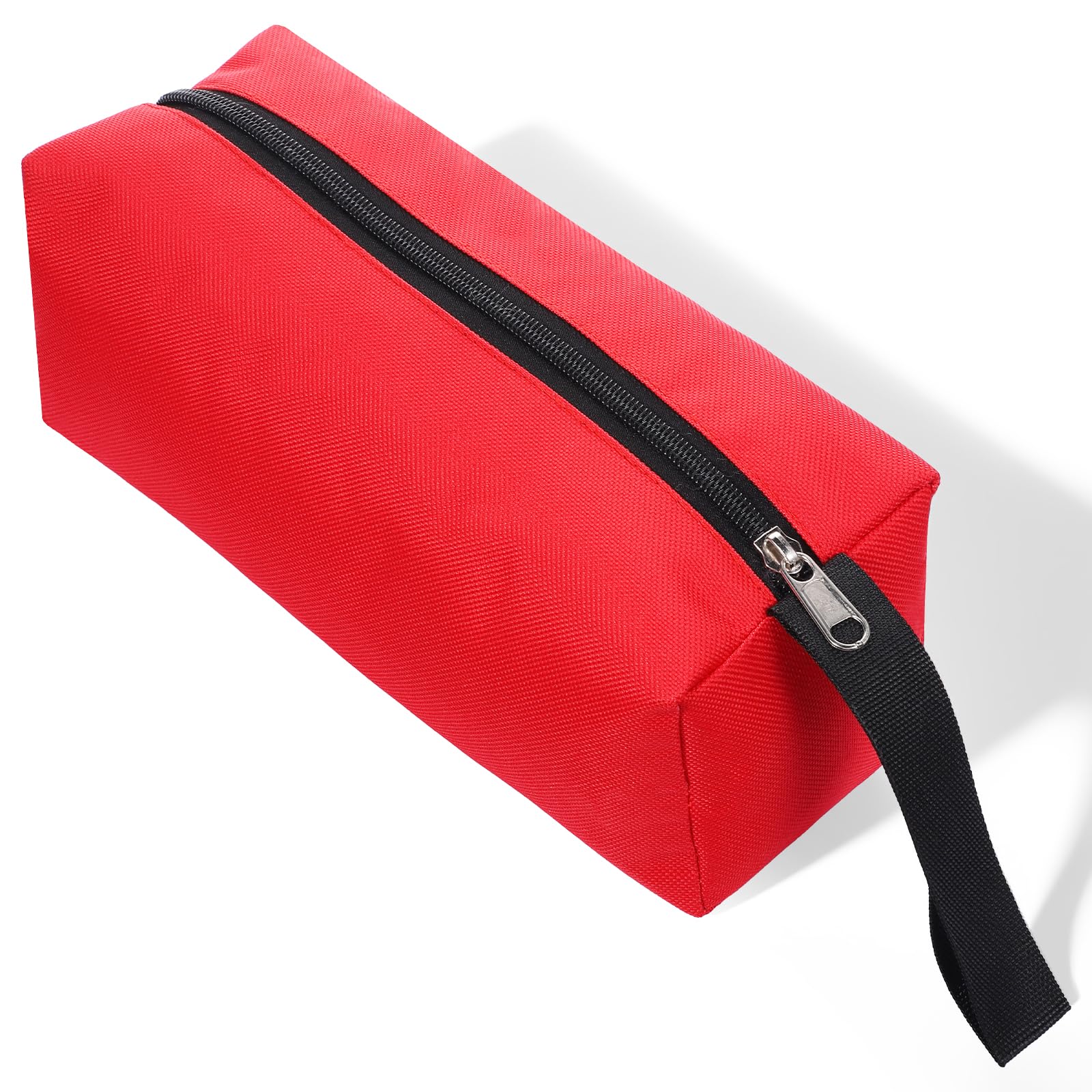Red Zipper Bag Pouch Small Tool Bag Pouch Small Red Canvas Bags Tool Pouches with Zipper Fabric Utility
